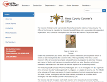 Tablet Screenshot of coroner.mesacounty.us